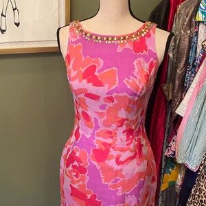 Gorgeous beaded Lilly Pulitzer sheath dress will be